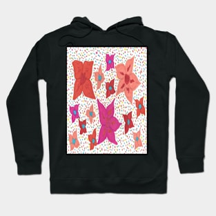 Colorful Flowers and Polka Dots Hoodie